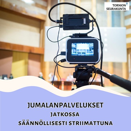 Taustalla striimauslaitteet ja edessä otsikkoteksti vaaleanvioletilla taustalla.