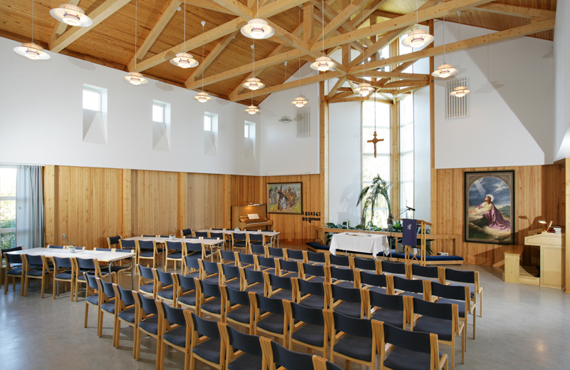 Sisäkuva Arpelan seurakuntakodin salista