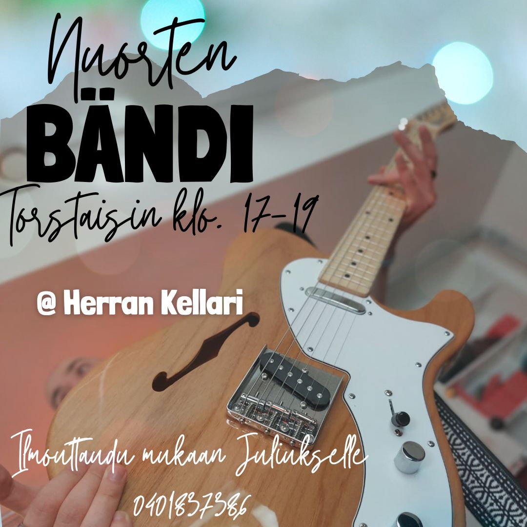 Kuvassa mainos nuorten bändistä