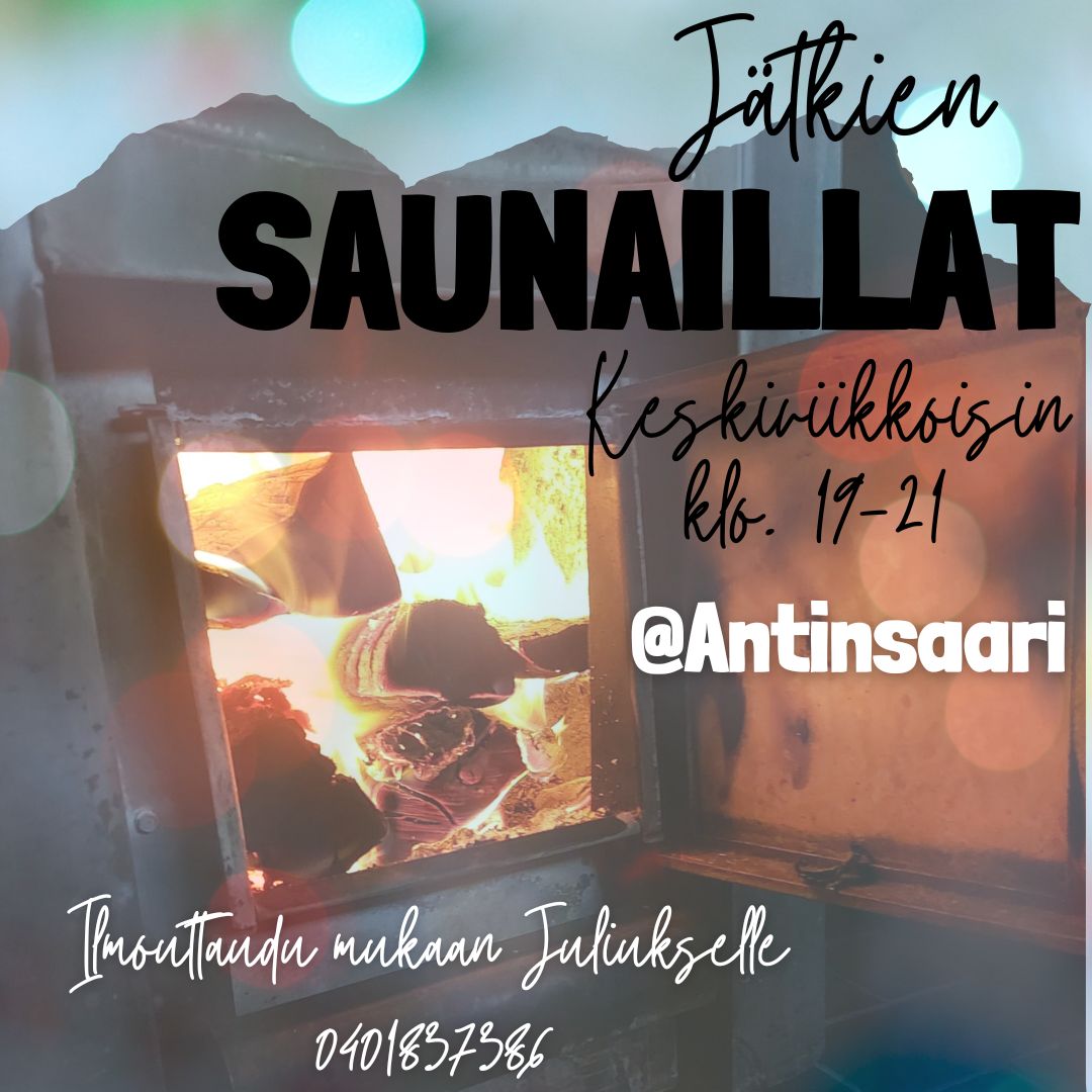 Kuvassa mainos saunailloista