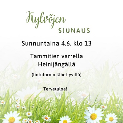 kevätvihreällä heinätaustalla tapahtuman tiedot